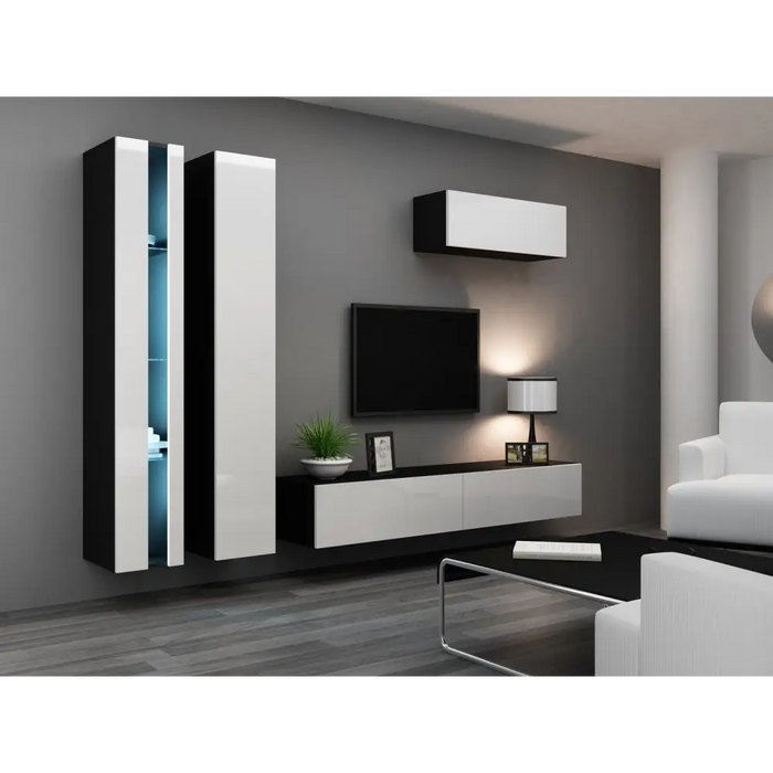Поставка за телевизор Cama VIGO NEW 30/180/40 черен/бял