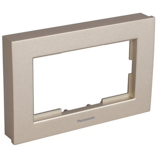 РАМКА ЕДИНИЧНА ЗА ДВОЕН КОНТАК БРОНЗ IP20 KARRE + PANASONIC