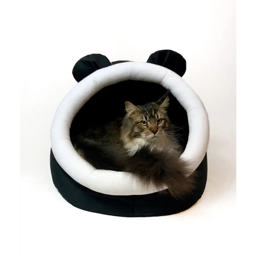 Легло за котка GO GIFT - черно и бяло - 40x45x34 см