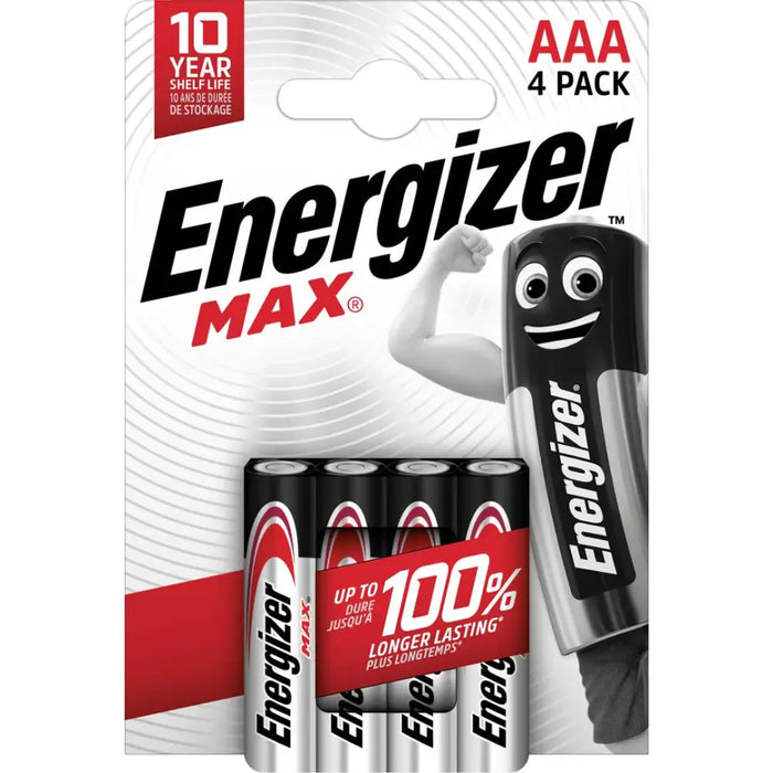 ЕНЕРГАЙЗЪР БАТЕРИИ АЛКАЛНИ MAX AAA LR03 4 БРОЯ ЕКО ОПАКОВКА
