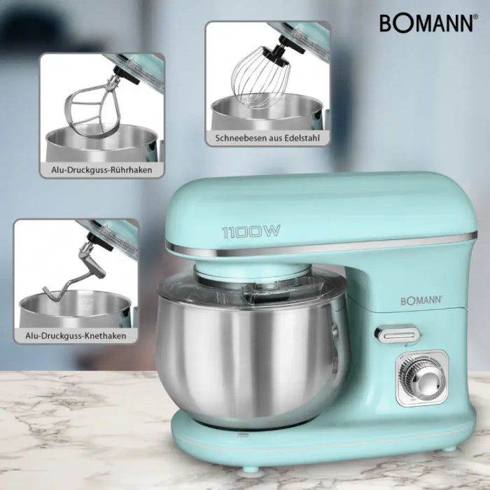 Кухненски робот Bomann KM 6030 CB 1100 W 5 L цвят мента