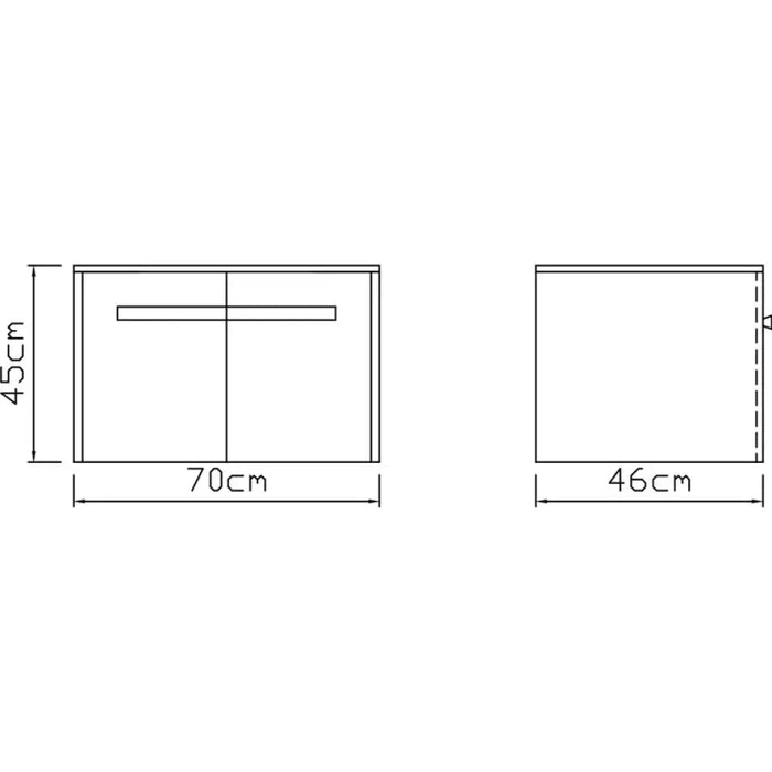 ШКАФ ЗА БАНЯ С УМИВАЛНИК С ДВЕ ВРАТИ VICARD ЕЛИНОР