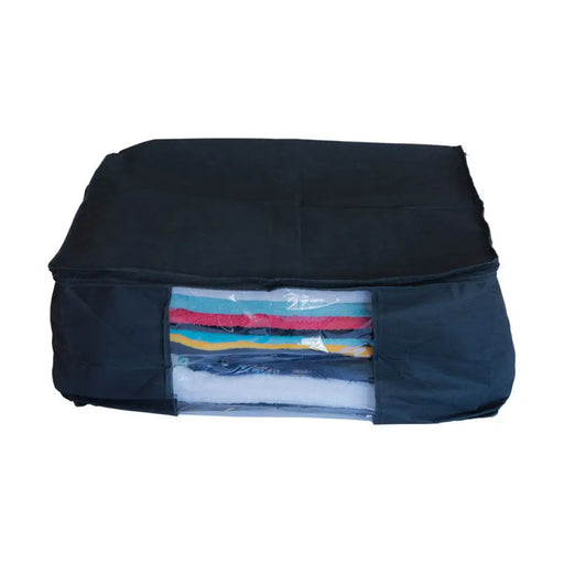 САК ЗА СЪХРАНЕНИЕ С ЦИП 60Х45Х30 СМ ЧЕРЕН MAXHOME