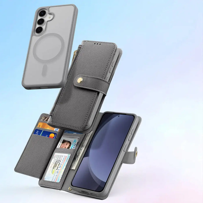 Кожен калъф Dux Ducis Lawa за Samsung Galaxy S25 със свалящ