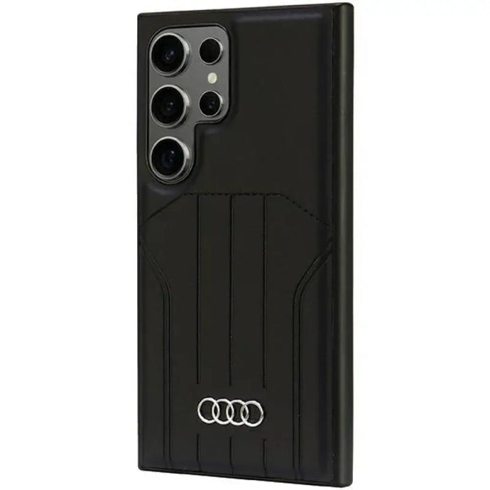 Audi Synthetic Leather MagSafe S24 Ultra S928 черен/черен