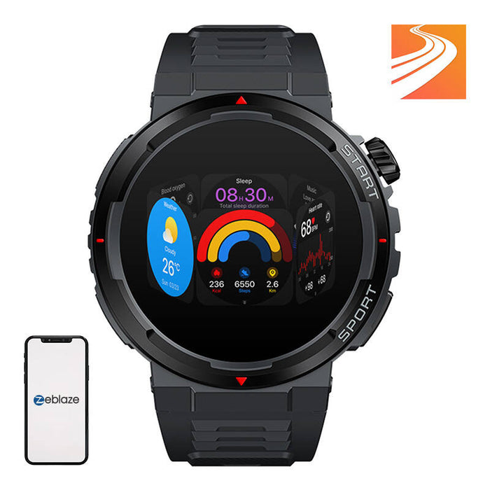 Смарт часовник Zeblaze Ares 3 Plus, Bluetooth 5.2, 280 mAh, черен