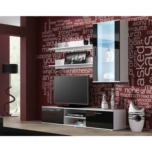 Комплект SOHO 5 (TV180 шкаф + Стенен шкаф + рафтове)