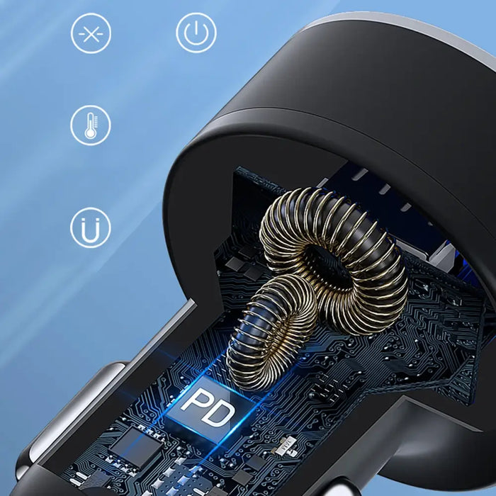 Wozinsky WDCCB зарядно за кола с дисплей 50W 2xUSB-C