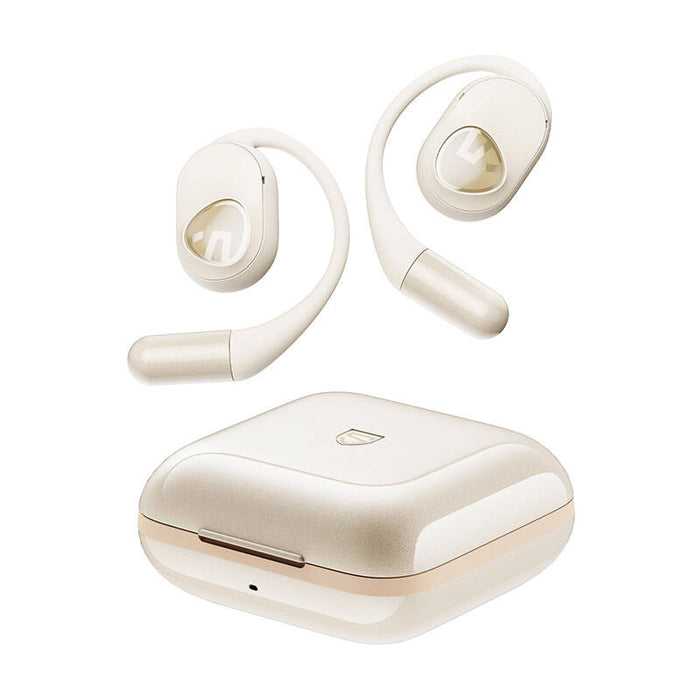 Безжични слушалки Soundpeats GoFree2+, Bluetooth 5.3, IPX5, бели
