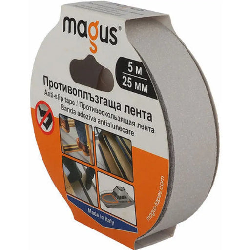 ПРОТИВОПЛЪЗГАЩА ЛЕНТА 5 M/25 MM БЯЛ ЦВЯТ MAGUS AS-5white