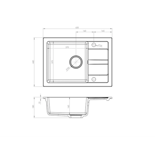 Черен комплект мивка с флекси кран - мивка MAIDSINKS BALI
