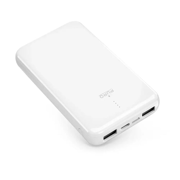 Преносима батерия Powerbank Puro White 10000mAh 12W 2xUSB-A