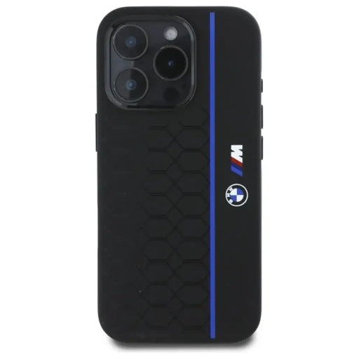 Силиконов калъф BMW Hexagon Blue Line MagSafe за iPhone 16
