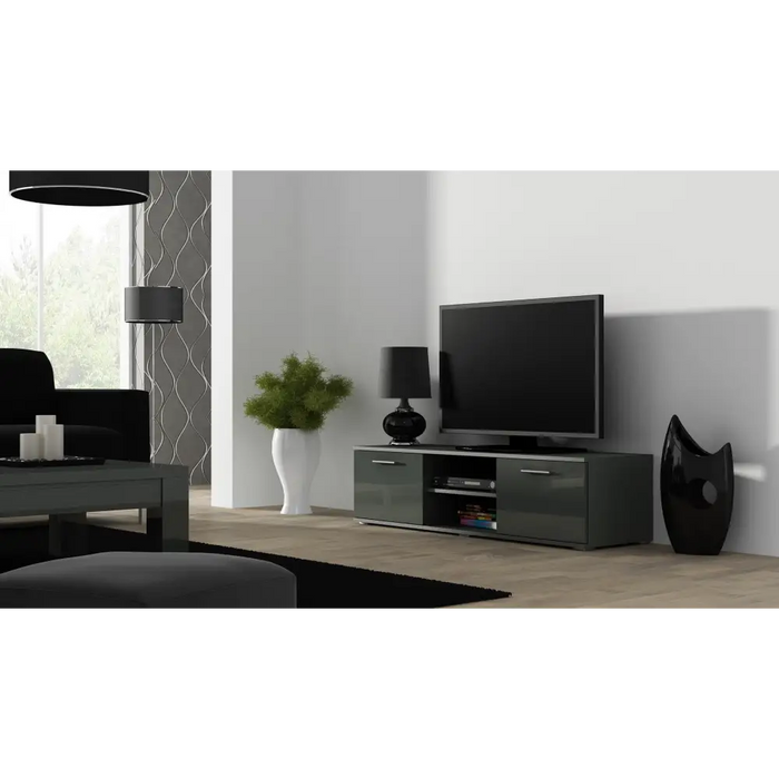 Стойка за телевизор Cama SOHO 140 сив/сив гланц