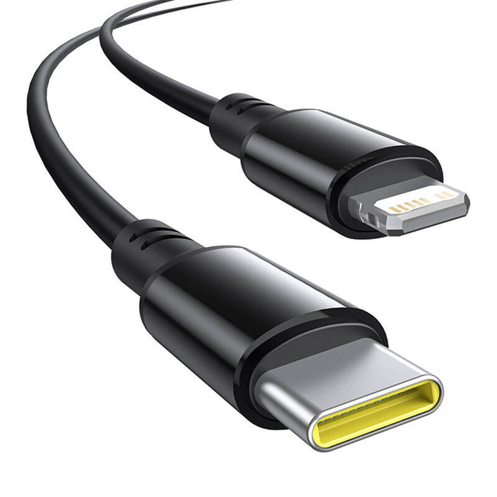 Зарядно за автомобил с кабел Baseus, 60W, USB-C, Lightning, черно