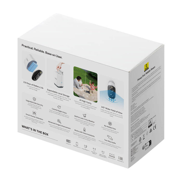 Външна камера N1 Baseus, 2K, 7800 mAh, "3 броя"