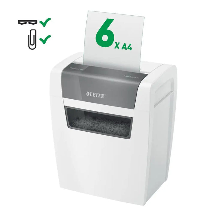 Домашен шредер Leitz IQ P4 6 листа 15 л кофа за боклук