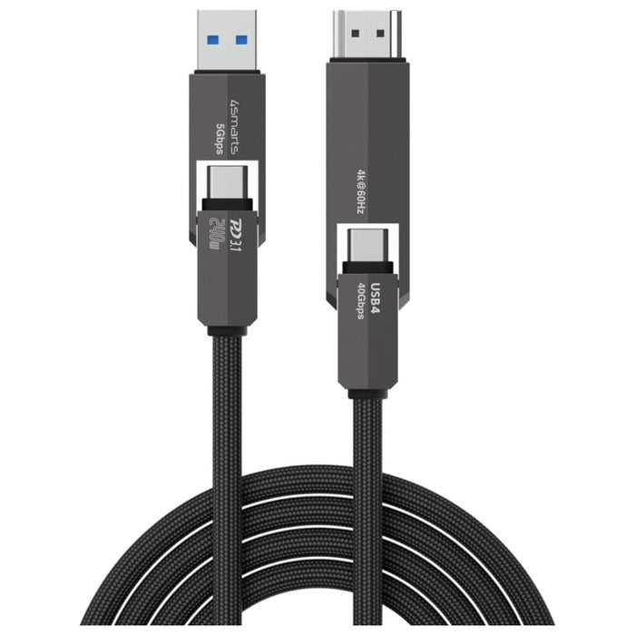 Кабел 4smarts ComboCord 1.5m, черен