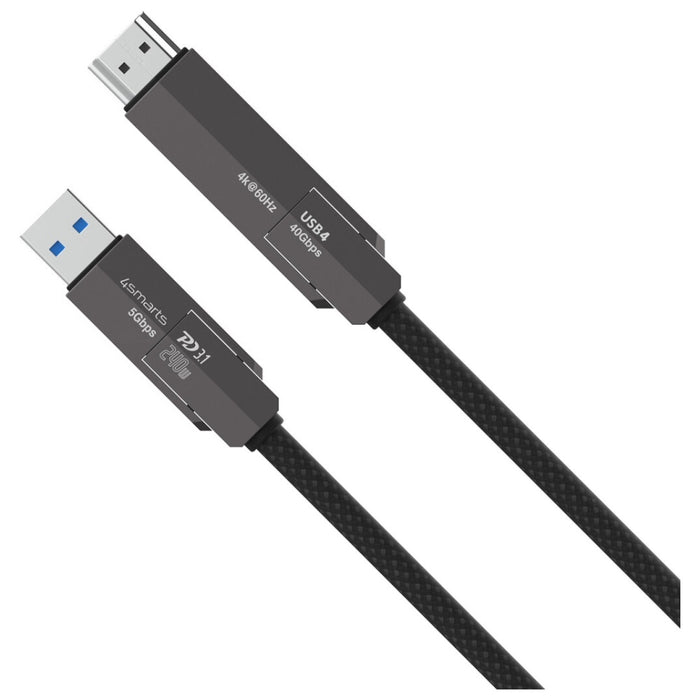 Кабел 4smarts ComboCord 1.5m, черен