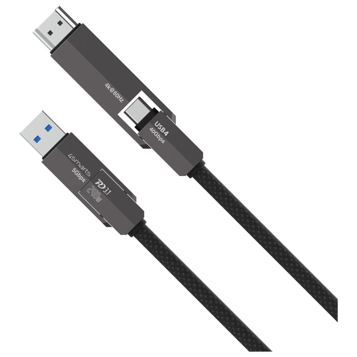 Кабел 4smarts ComboCord 1.5m, черен