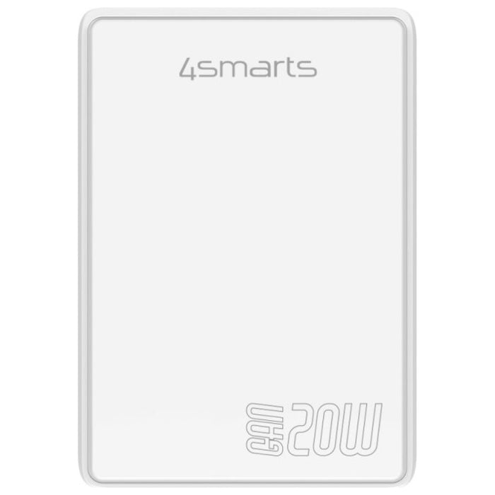 Зарядно 4smarts FlatPlug Duos 20W GaN + USB-C, бяло