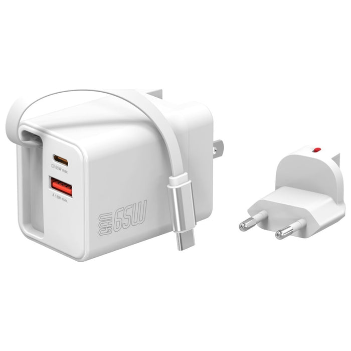Зарядно 4smarts Flex Jojo 65W GaN, бял