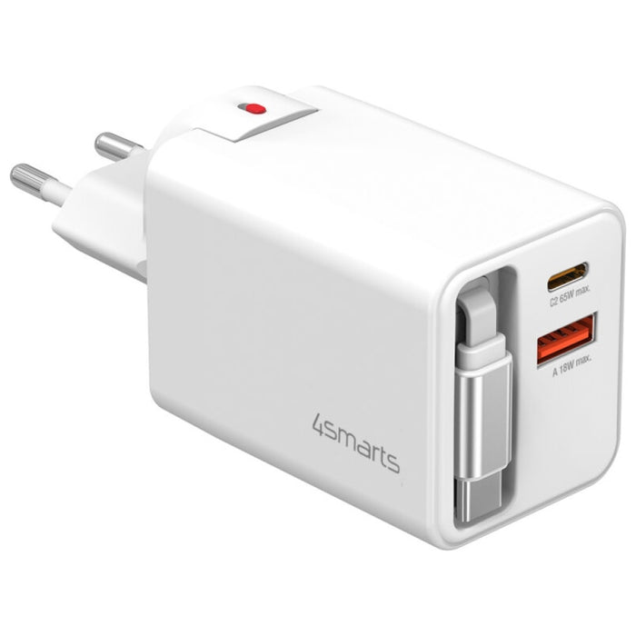 Зарядно 4smarts Flex Jojo 65W GaN, бял