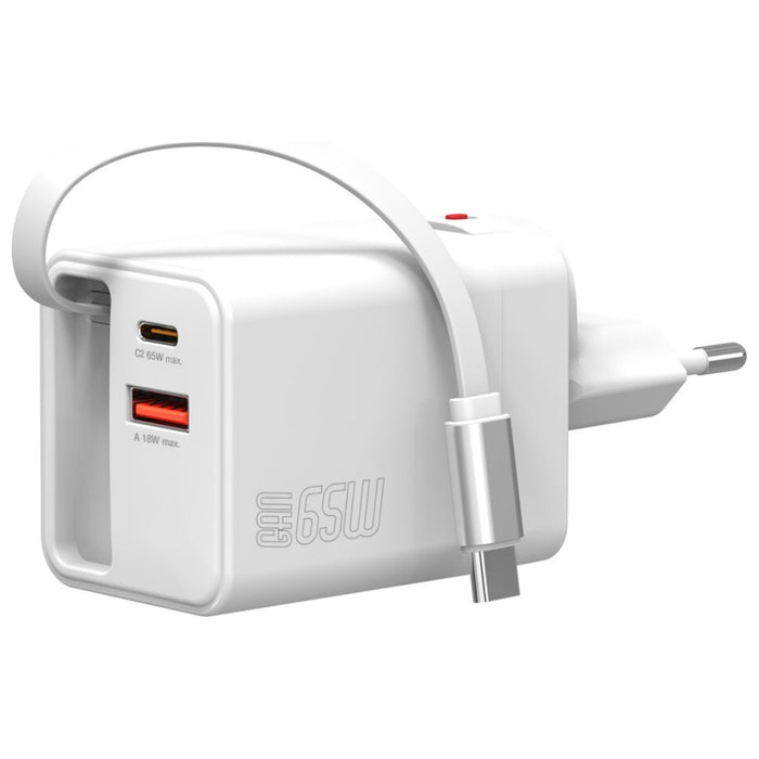 Зарядно 4smarts Flex Jojo 65W GaN, бял