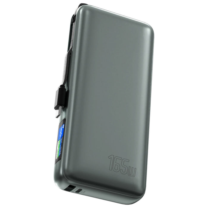 Powerbank 4smarts Enterprise със зинтегриран кабел, сив