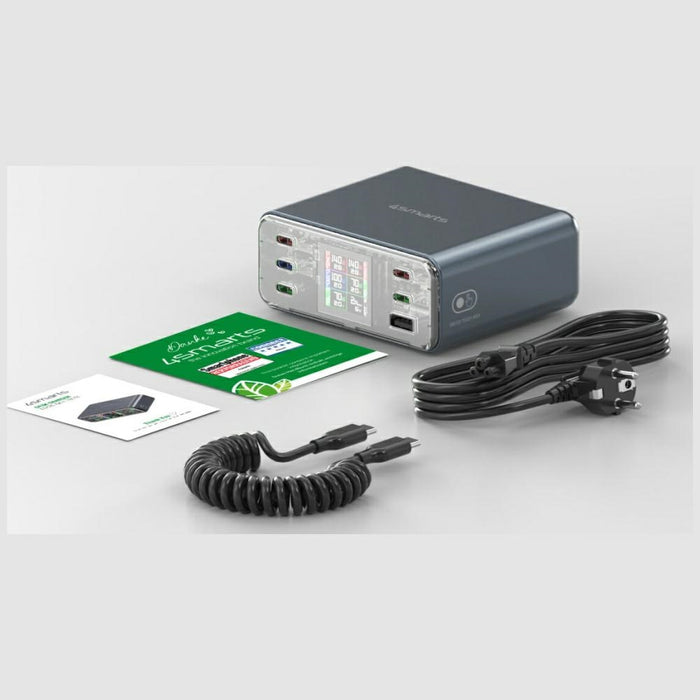 Зарядна станция 4smarts Lucid GaN DIY Desk Charger, сива