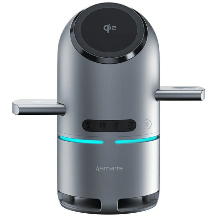 Зарядна станция 4smarts 4smarts ChargeBot Sound Qi2, сива