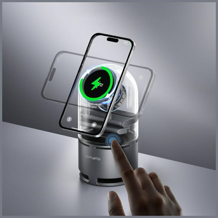 Зарядна станция 4smarts 4smarts ChargeBot Sound Qi2, сива