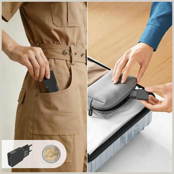 Зарядно 4smarts FlatPlug Duos 30W GaN, черно