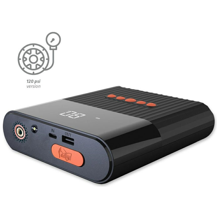 Powerbank 4smarts Jump Starter PitStop+ с компресор и фенерче, черен