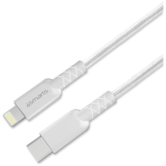 Зарядно 4smarts VoltPlug 20W PD MFI с кабел Lightning, бял