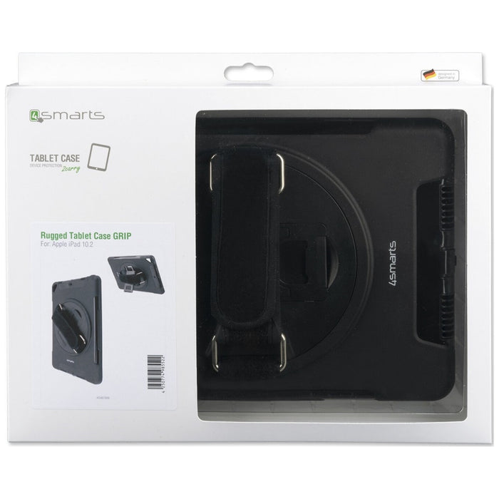 Твърд калъф 4smarts Rugged Case Grip с държач за iPad (7.Gen./8.Gen./9.Gen.), черен