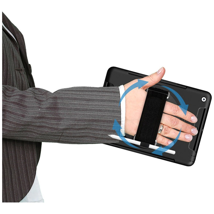 Твърд калъф 4smarts Rugged Case Grip с държач за iPad (7.Gen./8.Gen./9.Gen.), черен