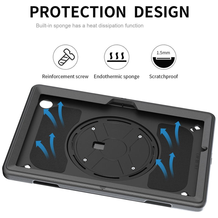 Твърд калъф 4smarts Rugged Case Grip с държач за iPad (7.Gen./8.Gen./9.Gen.), черен