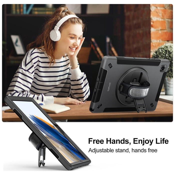 Твърд калъф 4smarts Rugged Case Grip с държач за iPad (7.Gen./8.Gen./9.Gen.), черен