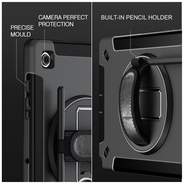Твърд калъф 4smarts Rugged Case Grip с държач за iPad (7.Gen./8.Gen./9.Gen.), черен