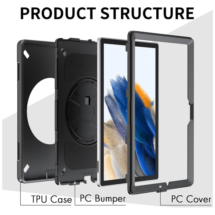 Твърд калъф 4smarts Rugged Case Grip с държач за iPad (7.Gen./8.Gen./9.Gen.), черен