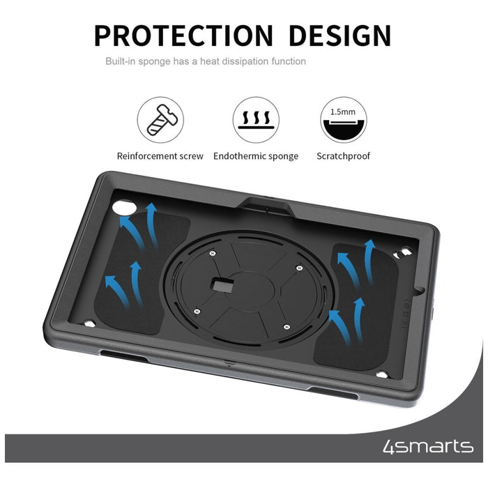 Твърд калъф 4smarts Rugged Case Grip с удържател за Samsung Galaxy Tab A9+