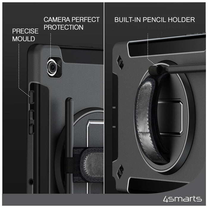 Твърд калъф 4smarts Rugged Case Grip с удържател за Samsung Galaxy Tab A9+