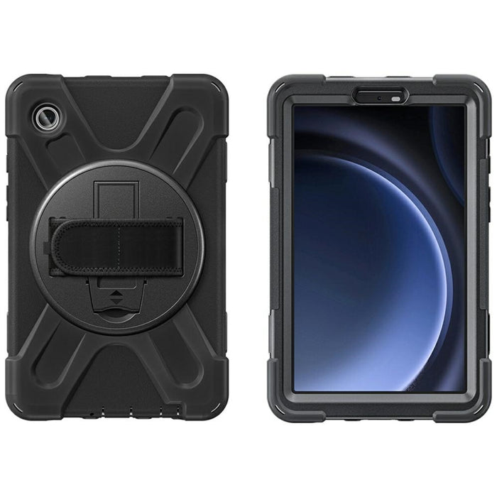 Твърд калъф 4smarts Rugged Case Grip с дръжка за Samsung Galaxy Tab A9, черен