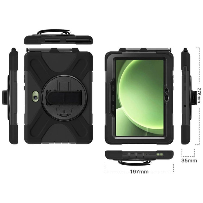 Твърд калъф 4smarts Rugged Case Grip с държач за Samsung Galaxy Tab Active Pro / Pro / Pro, черен