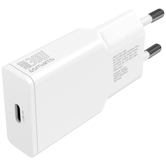 Зарядно 4smarts PDPlug Slim 30W GaN, бяло