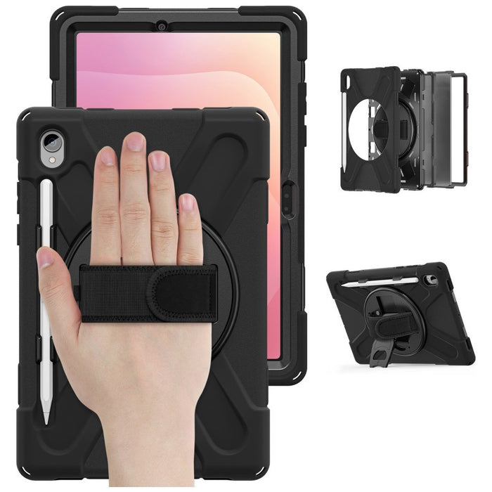 Твърд калъф 4smarts Pancerne Rugged Case Grip с държач за Samsung Galaxy Tab S11, черен