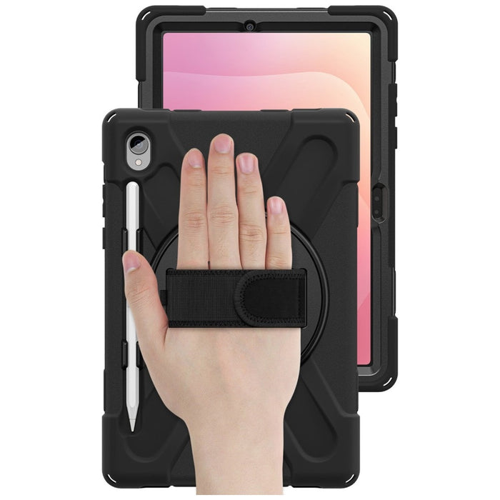 Твърд калъф 4smarts Pancerne Rugged Case Grip с държач за Samsung Galaxy Tab S11, черен