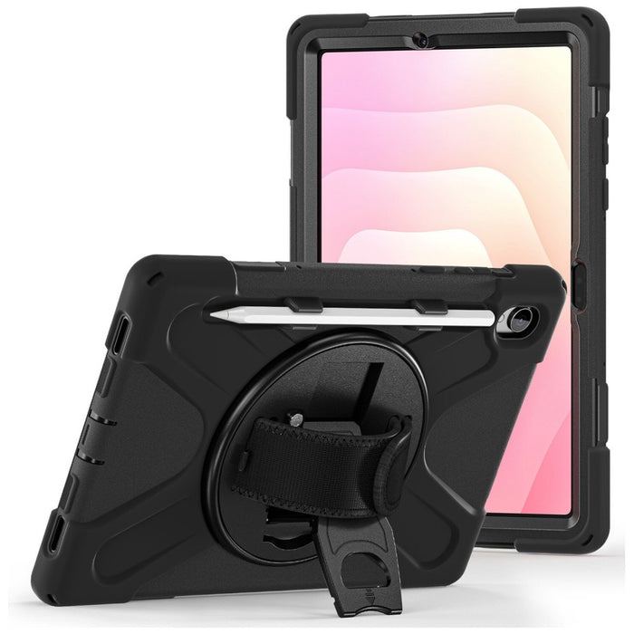 Твърд калъф 4smarts Pancerne Rugged Case Grip с държач за Samsung Galaxy Tab S11, черен