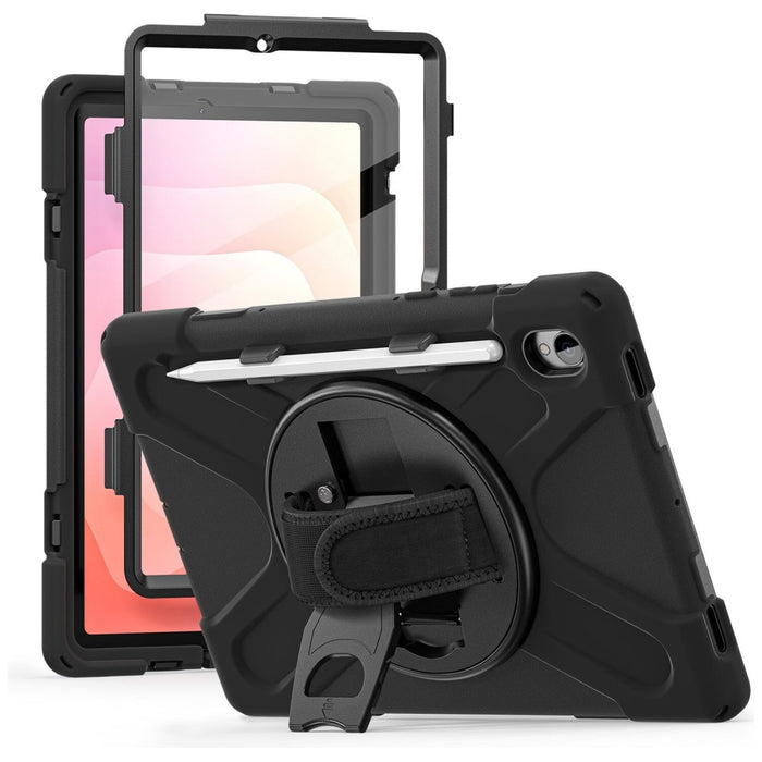Твърд калъф 4smarts Pancerne Rugged Case Grip с държач за Samsung Galaxy Tab S11, черен